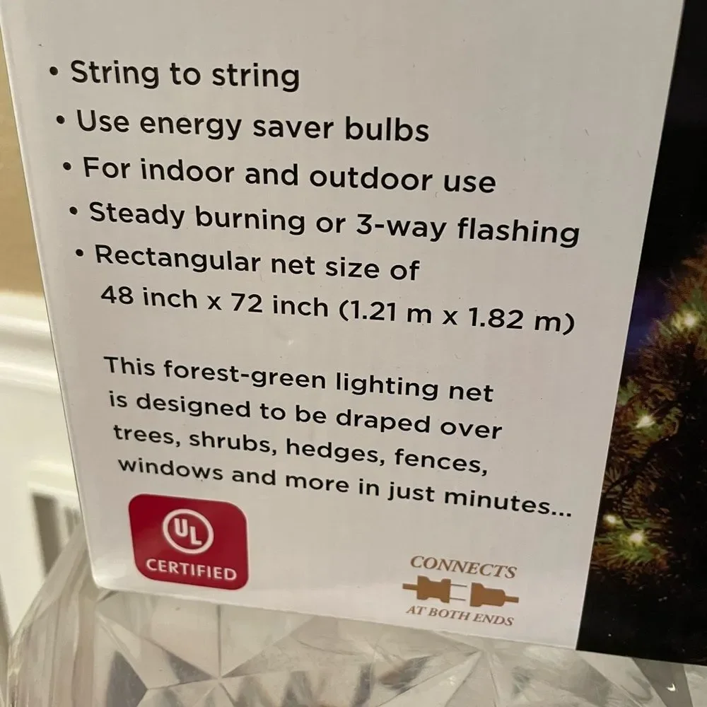 Energy Saver Net Lights Christmas Lights 150 Clear White Lights x 2